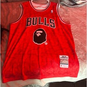 Bape x Mitchell & Ness Bulls ABC Basketball Swingman Jersey